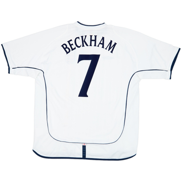 2001-03 England Home Shirt Beckham #7