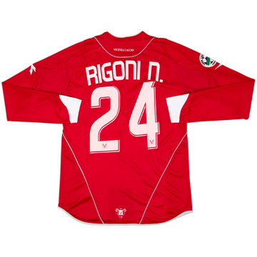 Camiseta de visitante de manga larga versión de partido del Vicenza Rigoni N. #24 2007-08