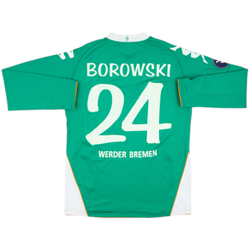 2007-08 Werder Bremen Match Issue UEFA Cup Home L/S Shirt Borowski #24