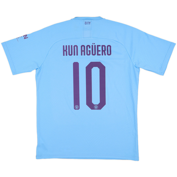 2018-19 Manchester City Home Shirt Kun Agüero #10 - (XXL)