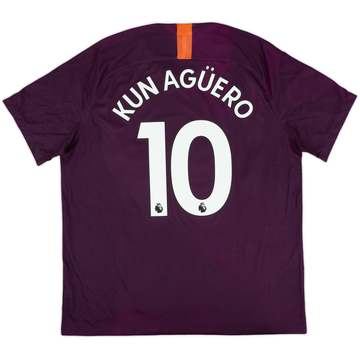 2018-19 Manchester City Authentic Away Shirt Kun Aguero #10 - 10