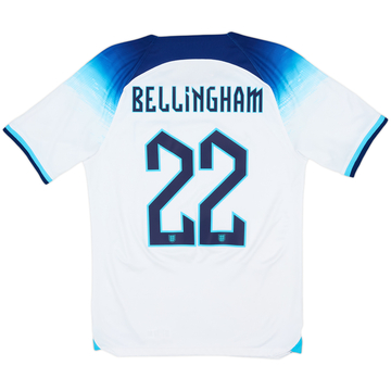 2022-23 England Home Shirt Bellingham #22 - 8/10 - (S)