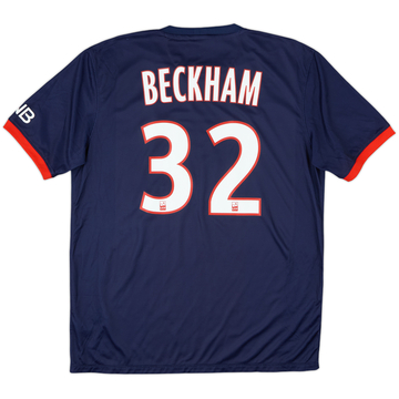 2013-14 Paris Saint-Germain Home Shirt Beckham #32 - 8/10 - (L)