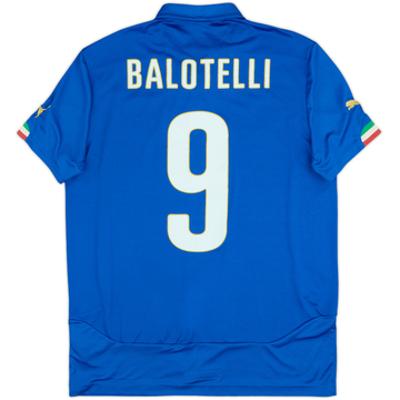 2014-15 Italy Home Shirt Balotelli #9 - 8/10 - (XL.Boys)