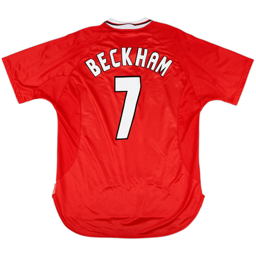 1997-00 Manchester United CL Shirt Beckham #7 - 8/10 - (XL)