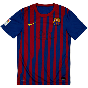2011-12 Barcelona Away Shirt Pique #3 (S)