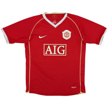 2007-09 Manchester United Home Shirt - 9/10 - (XL.Boys)