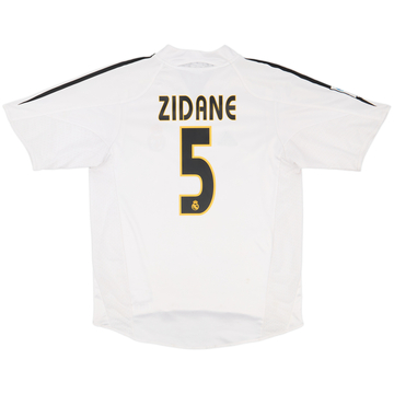 2004-05 Real Madrid Player Issue Home Shirt Zidane #5 - 7/10 - (M)