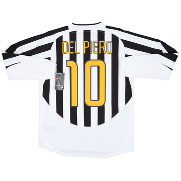 2003-04 Juventus Player Issue Home L/S Shirt Nedved #11 - 8/10 - (L)