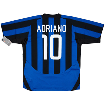 2003-04 Inter Milan Player Issue Home Shirt Adriano #10 (XL)