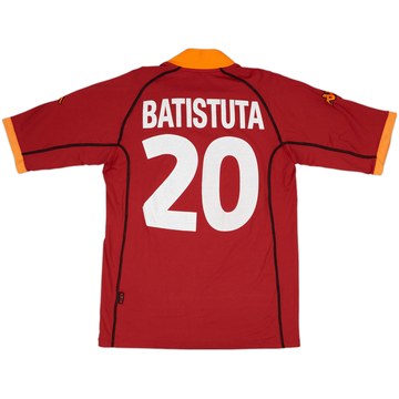 【DEAD STOCK】ASローマ 00/01 ユニフォーム BATISTUTA 2000-01 Roma Home Shirt Batistuta #18 - 5/10 - (XXL)