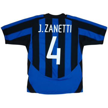 2003-04 Inter Milan Home Shirt J.Zanetti #4 - 7/10 - (M)