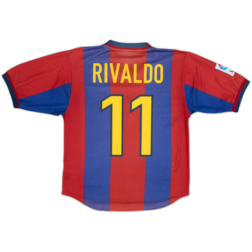 1998-00 Barcelona Local Camiseta Rivaldo #11 - 6/10 - (S)
