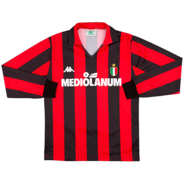 88”AC.MILAN イタリア製Kappa 社 ジャージMediolanum 1987-88 AC Milan Kappa 1/4 Zip Track Jacket - 5/10 - (L)