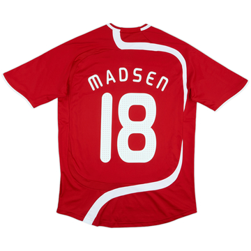 2008 Denmark Mujeres Emisión de partido Squad Signed FIFA U-17 World Cup Local Camiseta Madsen #18