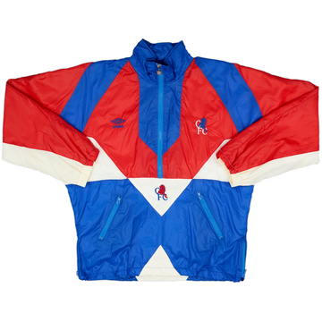1991-93 Chelsea Umbro 1/2 Zip Drill Top - 8/10 - (L)
