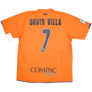 2007-08 Valencia Home Shirt David Villa #7 - 5/10 - (XL)