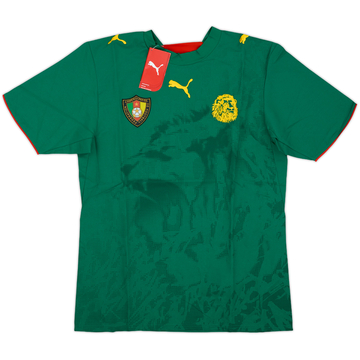 CAMEROUN サッカーシャツ 緑 Vネック 2006-07 Cameroon Match Issue Home L/S Shirt Mbia #19