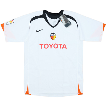 VALENCIAサッカーシャツ 2005-06 Valencia Home Shirt - 6/10 - (XL)