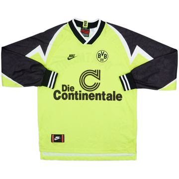 1995-96 Borussia Dortmund Home L/S Shirt #9 - 6/10 - (M)