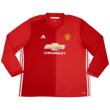 2016 17 Manchester United Home L S Shirt 8 10 XL