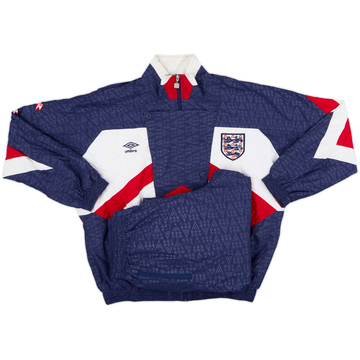 ウェア 90s UMBRO England Vintage 90's Umbro England Green Flag Jacket Mens Track Top