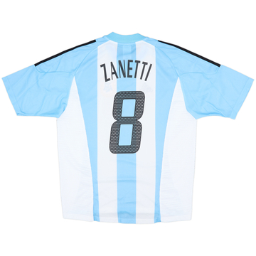 2002-04 Argentina Home Shirt Zanetti #8 - 10/10 - (M)