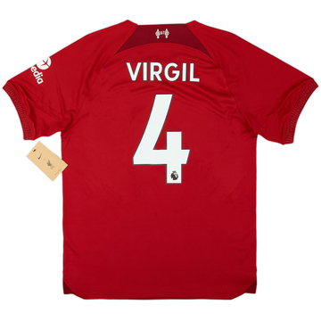 リバプール VIRGIL 4 シャツ 赤 リバプール VIRGIL 4 シャツ 赤 2022-23 Liverpool Match Issue