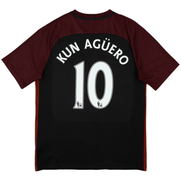 2016-17 Manchester City Away Shirt Kun Aguero #10 (M)