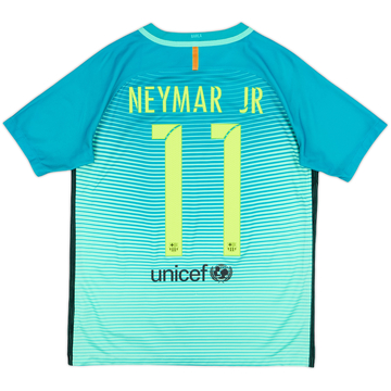 2015-16 Barcelona Home Shirt Neymar Jr #11 - 8/10 - (XL.Boys)