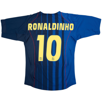 2004-05 Barcelona Away Shirt Ronaldinho #10 - 7/10 - (M)