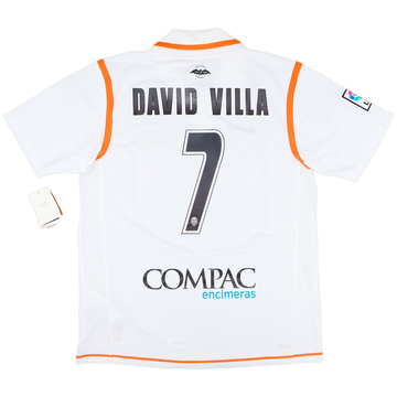 2007-08 Valencia Home Shirt David Villa #7 (L)