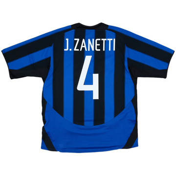 バーゲンで Inter 2003-04 Milan (M) - 9/10 - #4 J.Zanetti Shirt Home ウェア