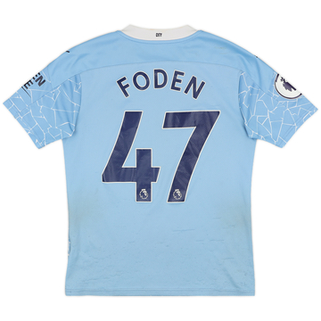 2020-21 Manchester City Home Shirt Foden #47 - 6/10 - (S)