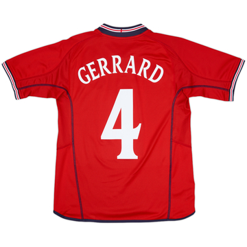 イングランド代表 GERRARD 4番 シャツ Steven Gerrard #4 Trikot England Football Shirt Umbro Red