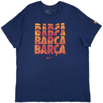 FC Barcelona 2014 Nike Dri-FIT シャツ(XS) Nike 2014 Barcelona FC Qatar Airways Dri-Fit Neon Yellow