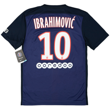 2015-16 Paris Saint-Germain Home Shirt Ibrahimovic #10 (S)