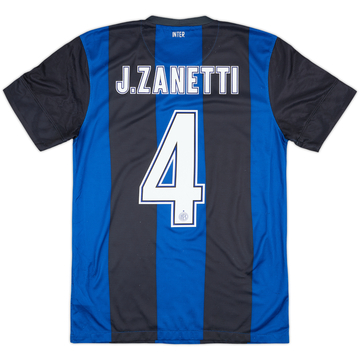 2013-14 Inter Milan Home Shirt J. Zanetti #4 - 9/10 - (S)
