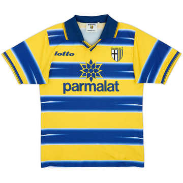 1998-99 Parma Signed Home L/S Shirt - 7/10 - (XL.Boys)