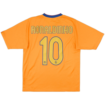 2006-08 Barcelona Basic Away Shirt Ronaldinho #10 - 8/10 - (M)