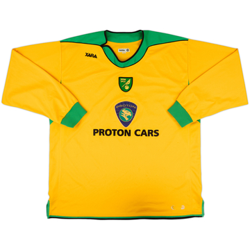 2005-06 Norwich Home L/S Shirt - 8/10 - (3XL)
