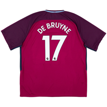 2017-18 Manchester City Away Shirt De Bruyne #17 - 8/10 - (XXL)