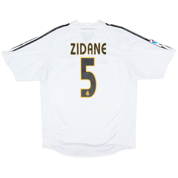 2004-05 Real Madrid Home Shirt Zidane #5 - 6/10 - (M)