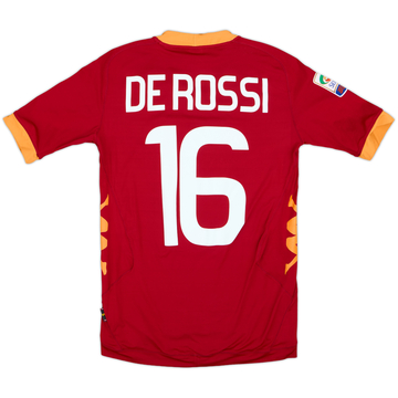 2011-12 Roma Home Shirt De Rossi #16 (M)