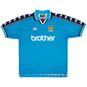 1997-99 Manchester City Home L/S Shirt - 8/10 - (L.Boys)