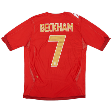 2006-08 England Away Shirt Beckham #7 - 5/10 - (M)