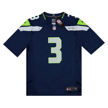 2018 19 Seattle Seahawks Wilson 3 Nike Game Jersey Home L As New