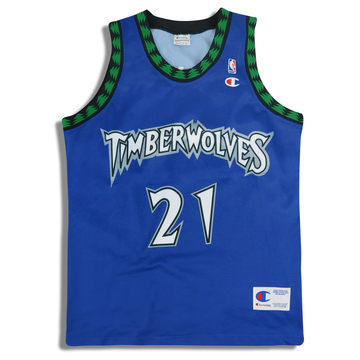 1996 07 Minnesota Timberwolves Garnett 21 Champion Away Jersey Excellent S