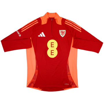 2023-24 Top de entrenamiento con cremallera 1/4 adidas de Wales - 8/10 - (M)
