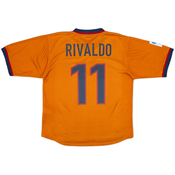 【希少】F.C バルセロナ　RIVALDO No.10 半袖　ヴィンテージ Barcelona Barca #10 Rivaldo RARE Football Shirt Jersey Home